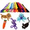 862 PCS Kids Art & Craft Supplies Set DIY Activities & Parties Pipe Cleaners Craft Set 200 Pcs Pipe Cleaners 454 Pcs Pom Poms 208 Pcs Wiggle Eyes Self Adhesive1
